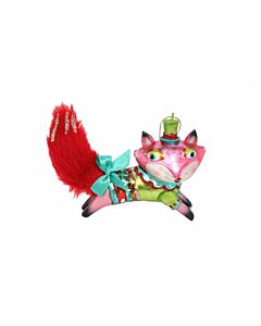 Gisela Graham Painted Glass Fox 9cm